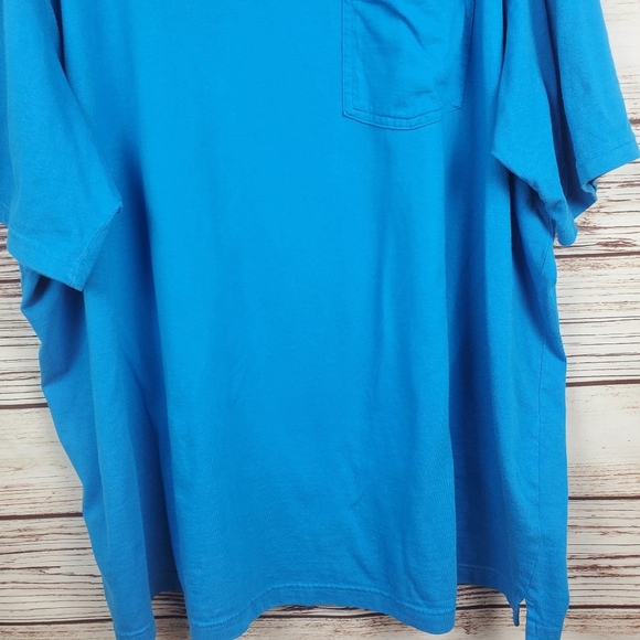 Duluth Trading Mens 4XL Blue Short Sleeve Pocket Longtail T Tee T-Shirt     #155 - Picture 3 of 8